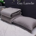 Guy Laroche Semi-Micro Fiber Dandy Grey Comforter High Density Quilted Premium Bedding Set for All Seasons _ Made in Korea